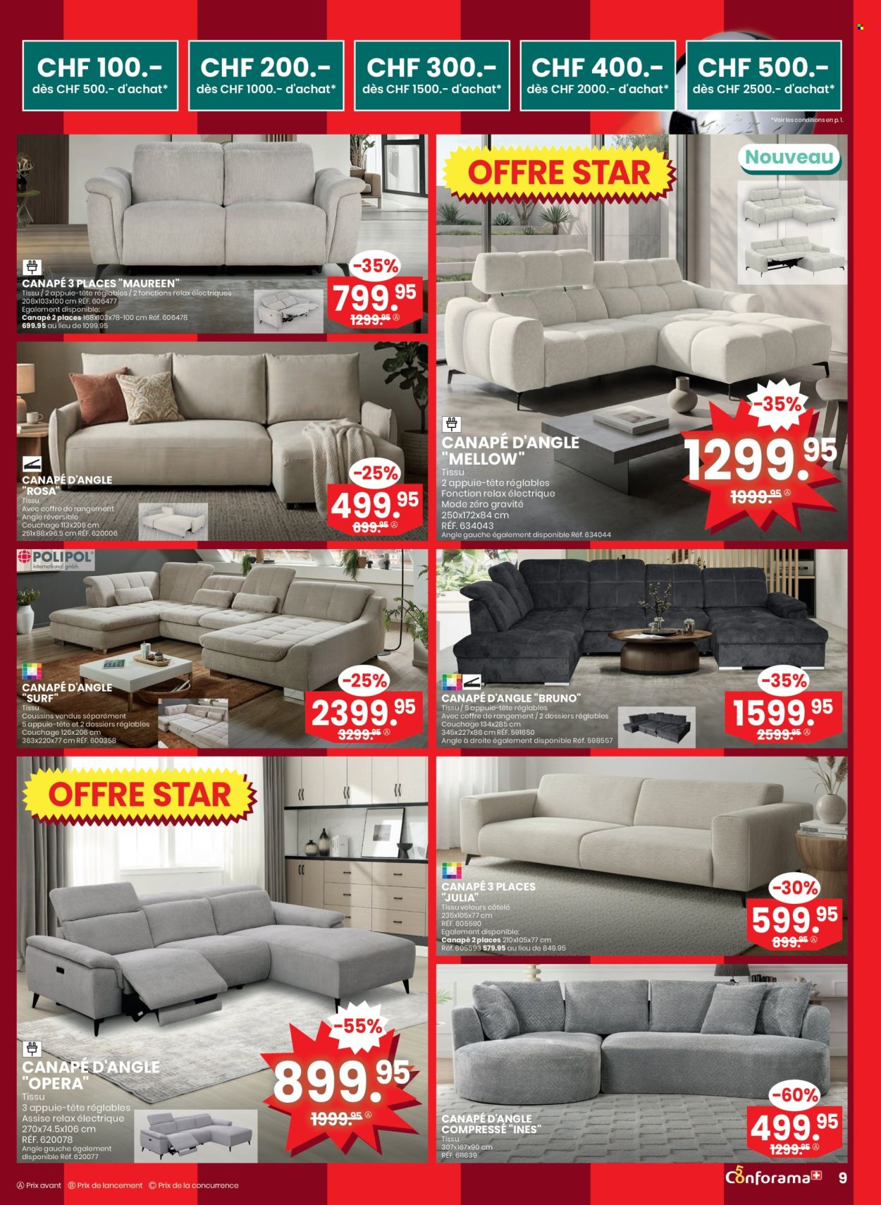 Volantino Conforama - 27.5.2026 - 9.6.2026. Pagina 9. Pagina 9