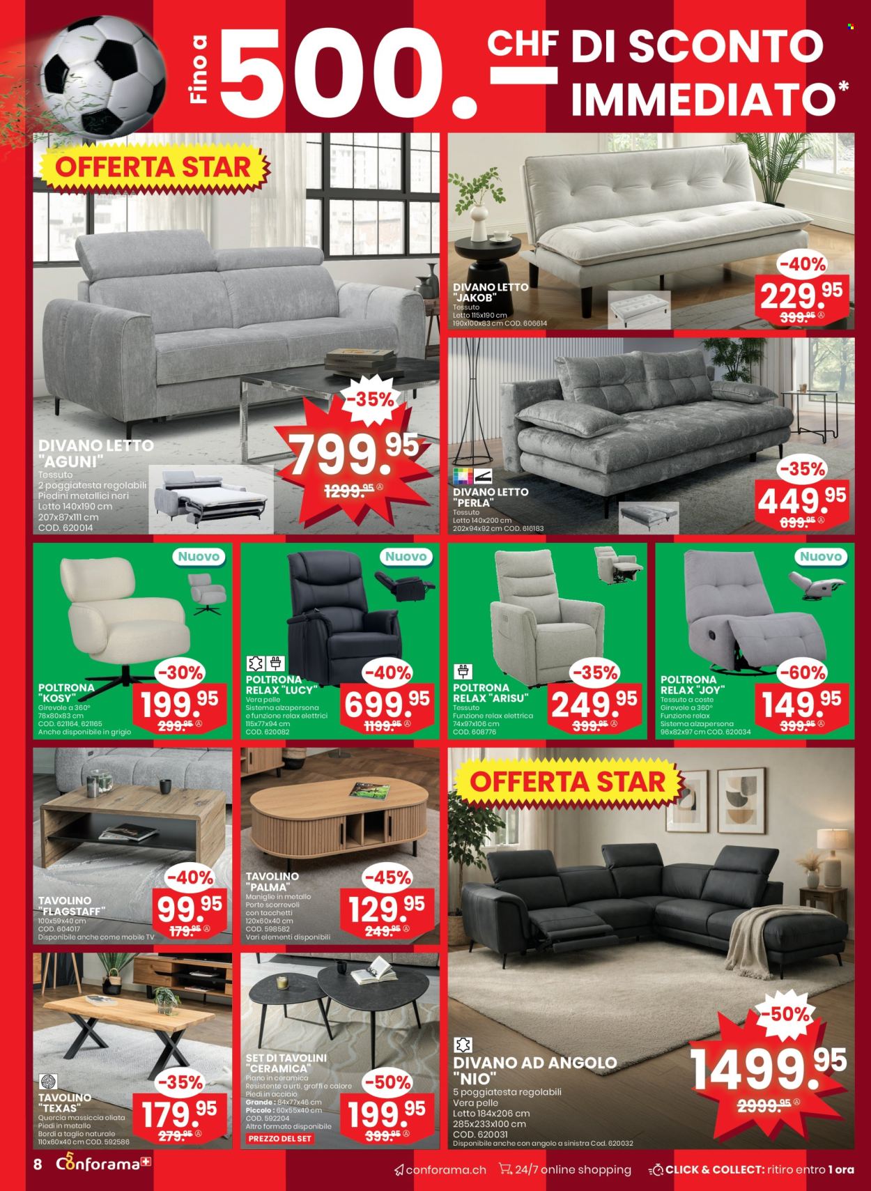 Volantino Conforama - 27.5.2026 - 9.6.2026. Pagina 8. Pagina 8