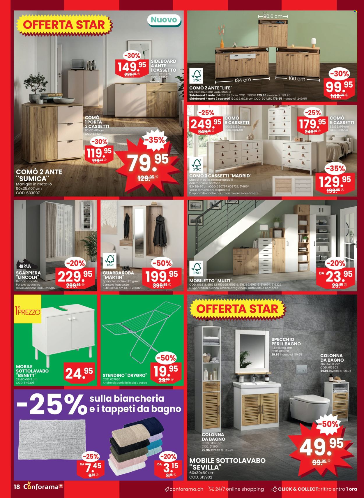 Volantino Conforama - 27.5.2026 - 9.6.2026. Pagina 18. Pagina 18