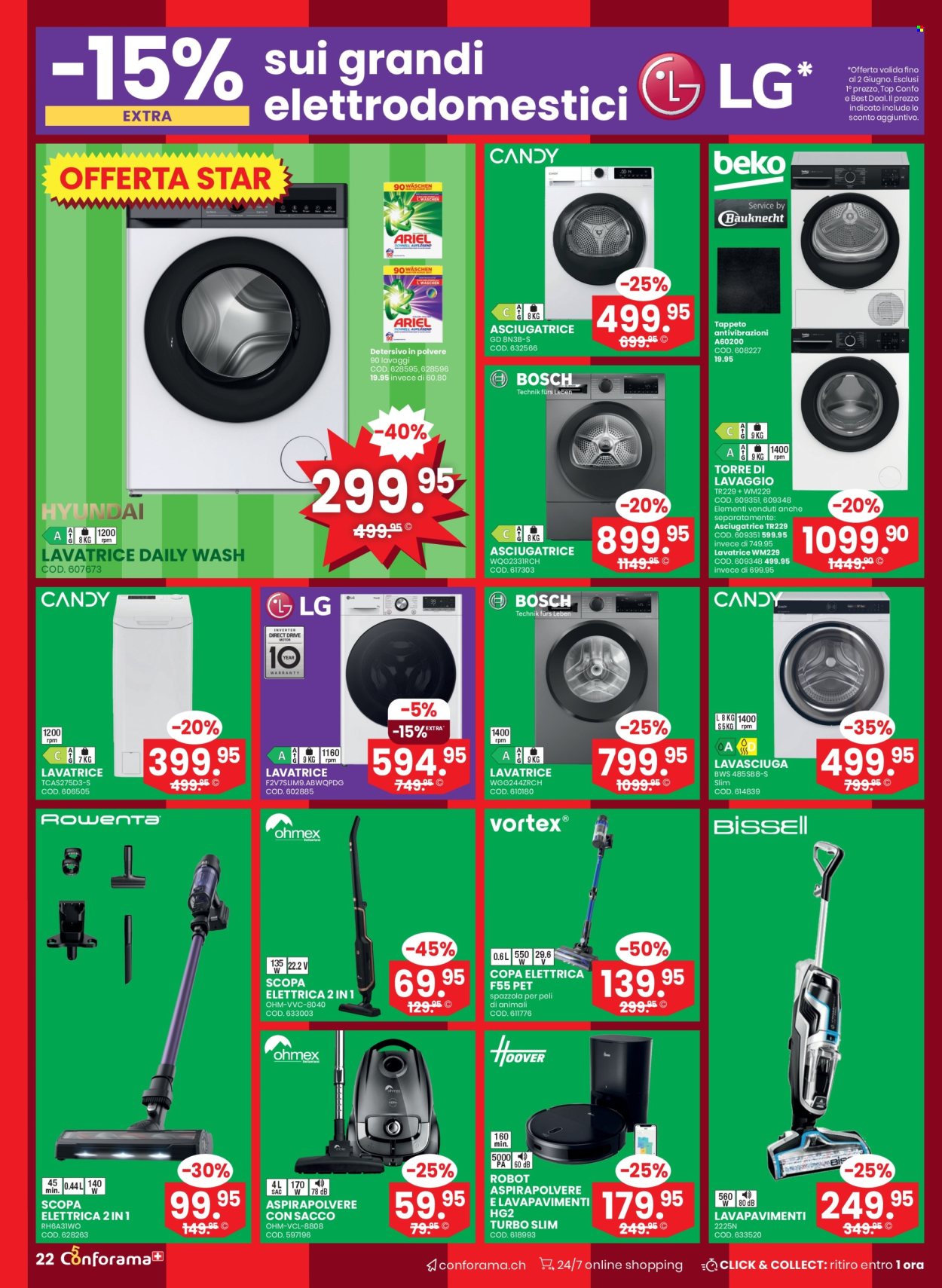 Volantino Conforama - 27.5.2026 - 9.6.2026. Pagina 22. Pagina 22