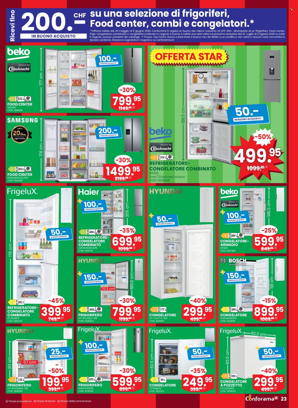 Volantino Conforama - 27.5.2026 - 9.6.2026. Pagina 23. Pagina 23