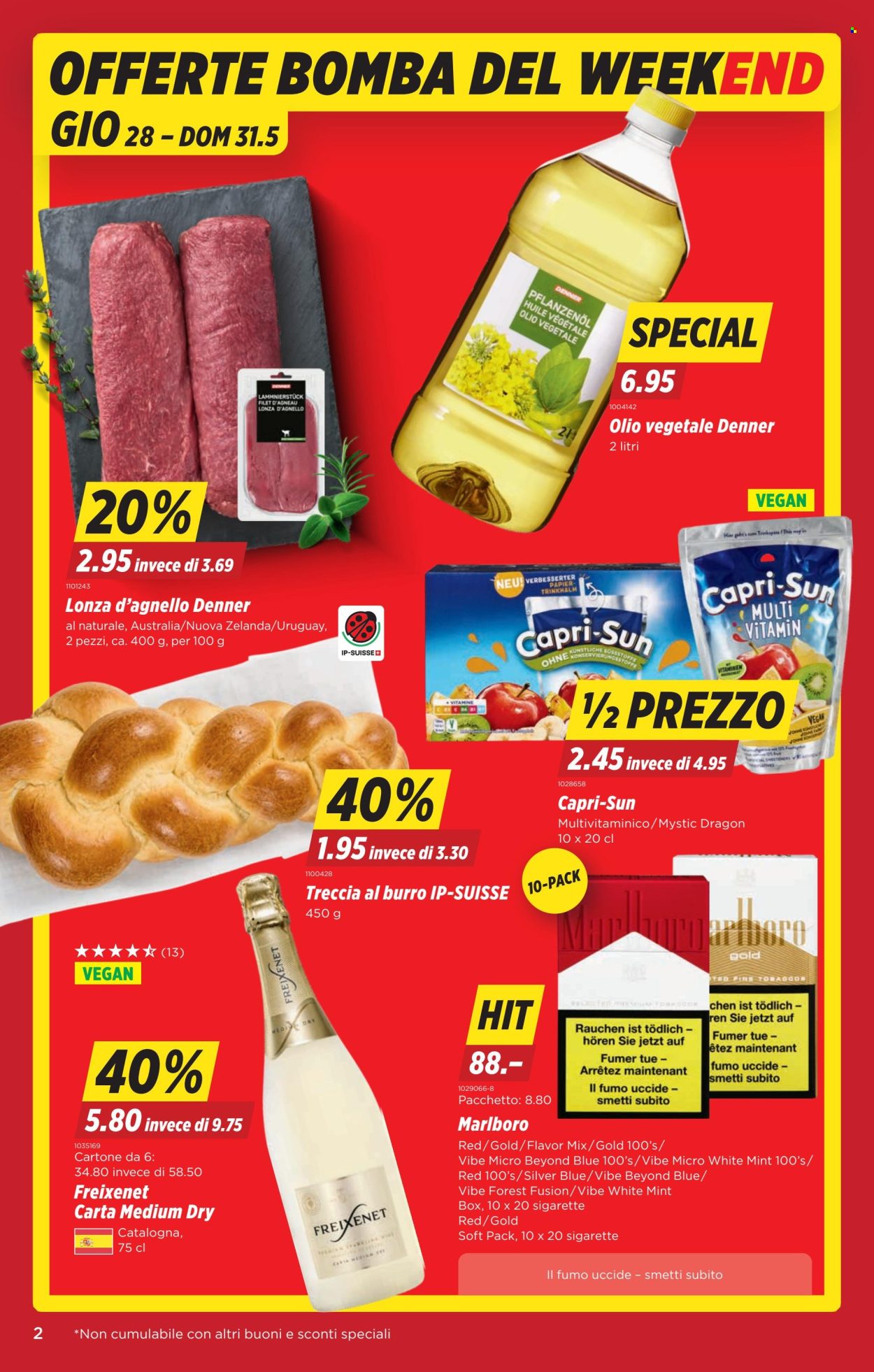 Volantino Denner - 28.5.2026 - 3.6.2026. Pagina 2. Pagina 2