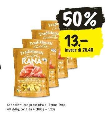 Cappelletti con prosciutto di Parma Rana
