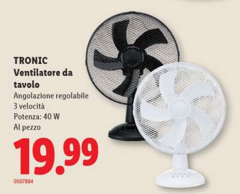 TRONIC Ventilatore da tavolo