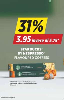 STARBUCKS BY NESPRESSO FLAVOURED COFFEES