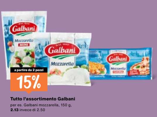 Tutto l'assortimento Galbani