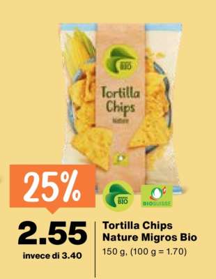 Tortilla Chips Nature Migros Bio