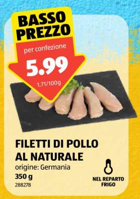 FILETTI DI POLLO AL NATURALE