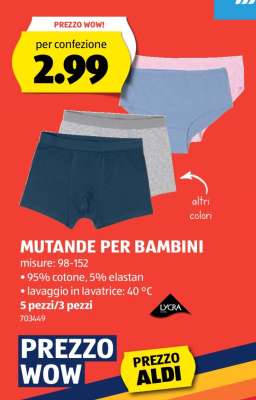 MUTANDE PER BAMBINI
