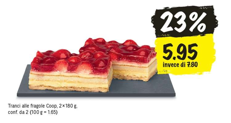 Tranci alle fragole Coop