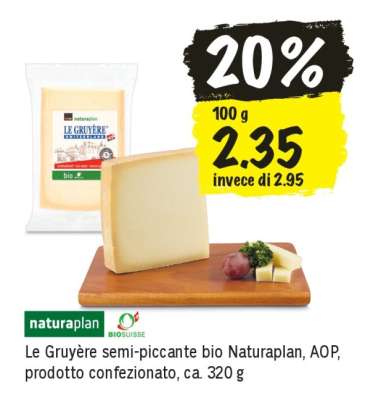 Le Gruyère semi-piccante bio