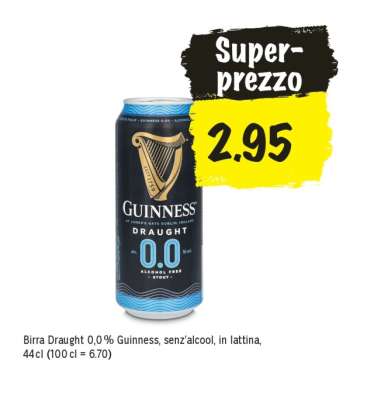 Birra Draught 0,0% Guinness