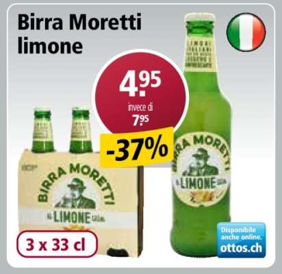 Birra Moretti Limone