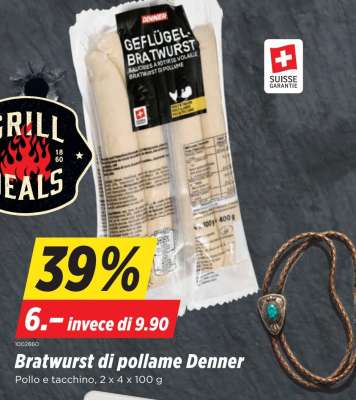 Bratwurst di pollame Denner