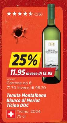 Tenuta Montalbano Bianco di Merlot Ticino DOC