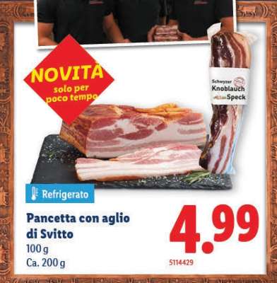 Pancetta con aglio di Svitto