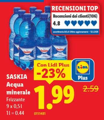 SASKIA Acqua minerale