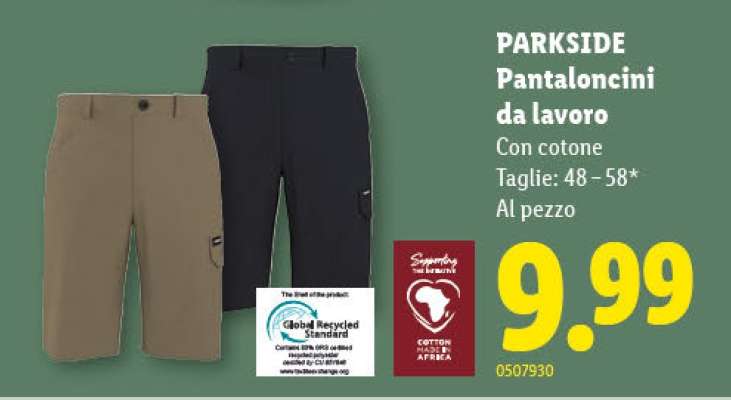 PARKSIDE Pantaloncini da lavoro