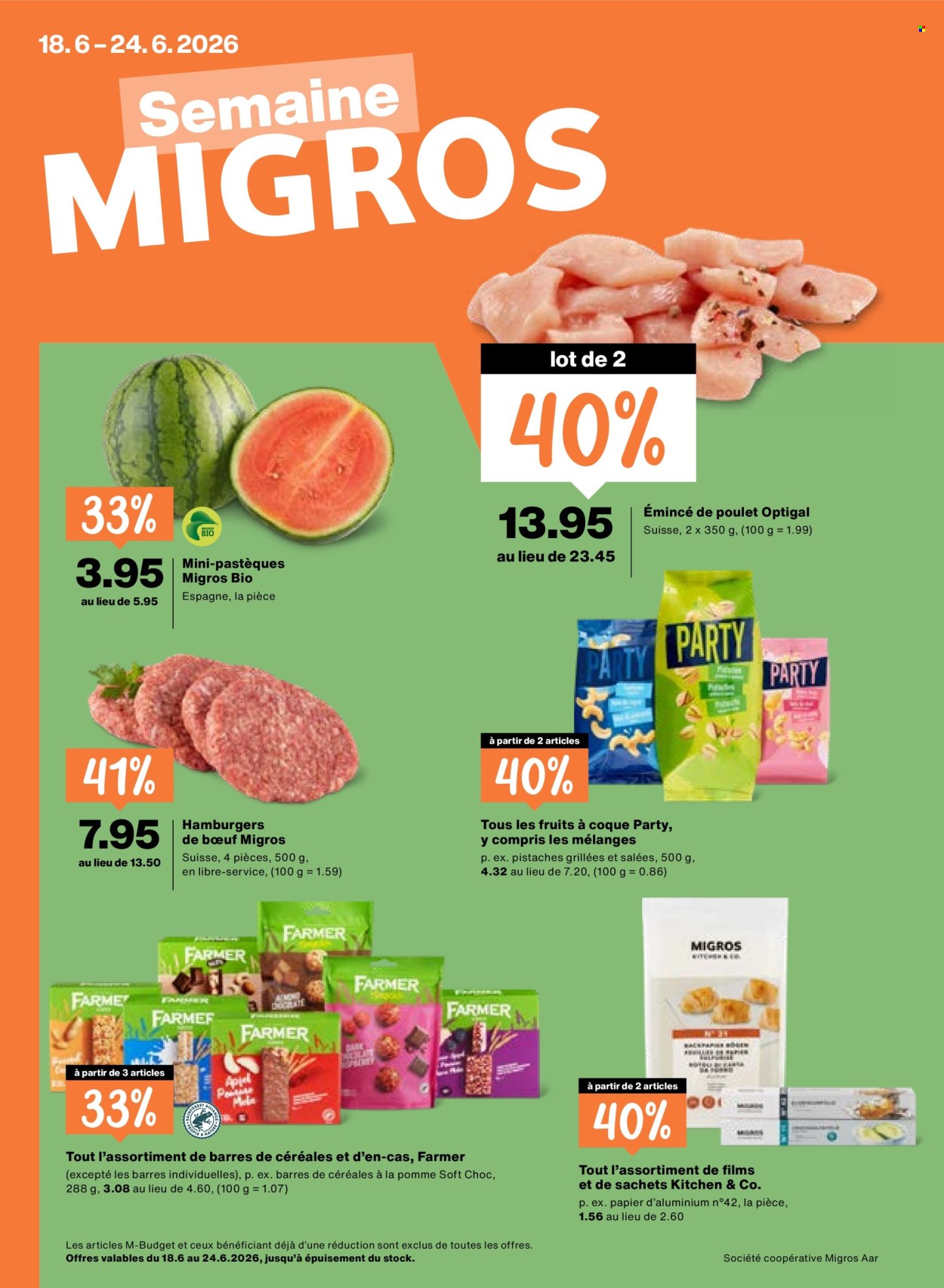 Volantino Migros - 18.6.2026 - 24.6.2026. Pagina 1. Pagina 1