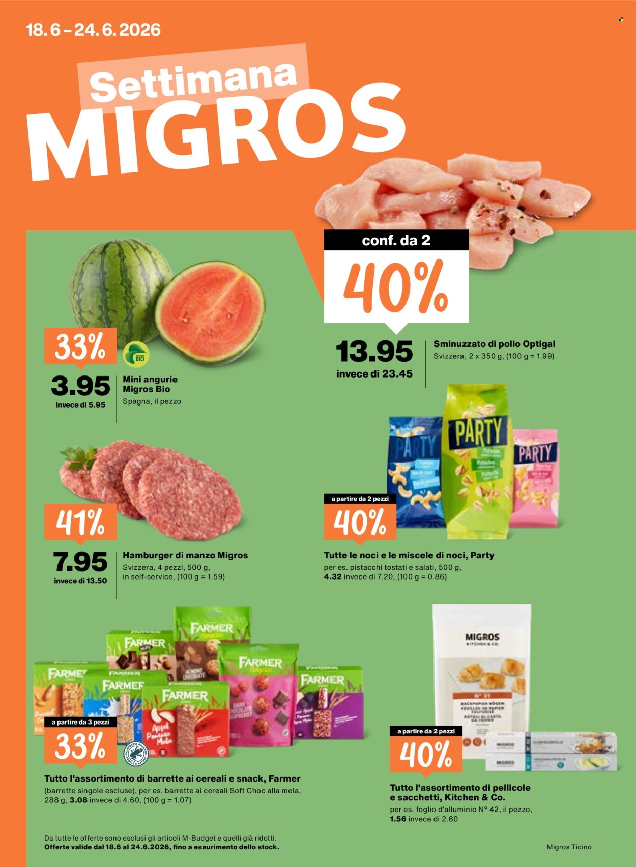 Volantino Migros - 18.6.2026 - 24.6.2026. Pagina 1. Pagina 1