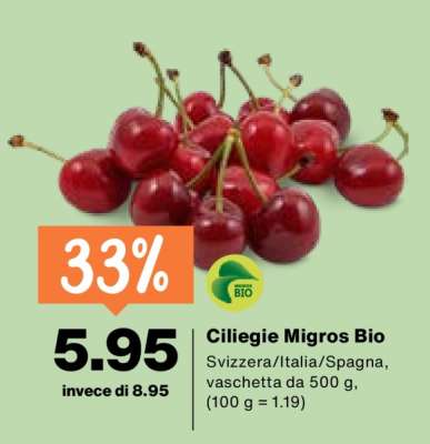 Ciliegie Migros Bio