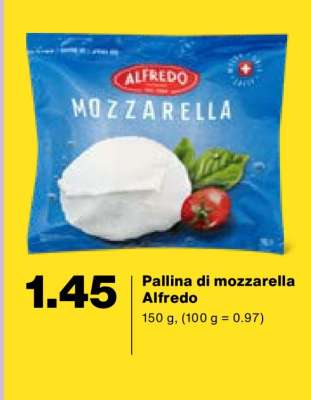 Pallina di mozzarella Alfredo