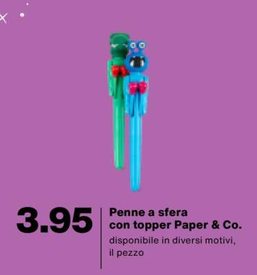 Penne a sfera con topper Paper & Co.