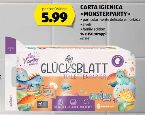 CARTA IGIENICA «MONSTERPARTY»