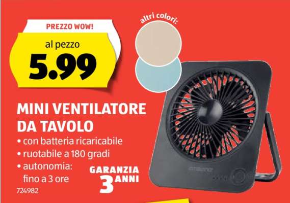 MINI VENTILATORE DA TAVOLO