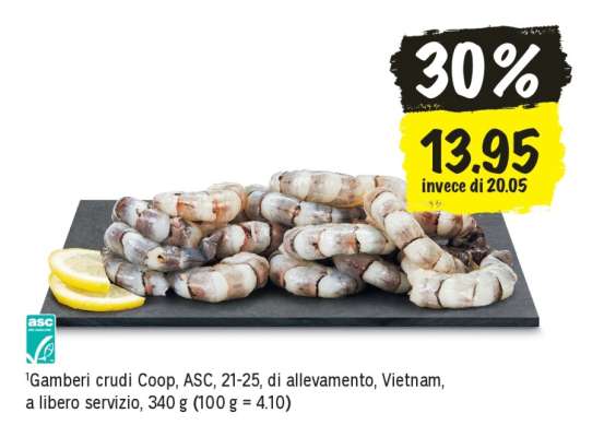 Gamberi crudi Coop