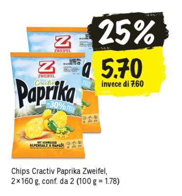Chips Cractiv Paprika Zweifel