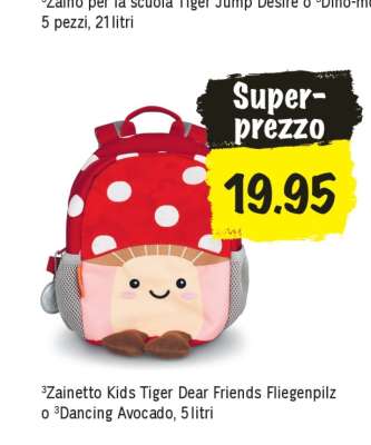 Zainetto Kids Tiger Dear Friends Fliegenpilz