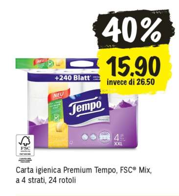 Carta igienica premium Tempo