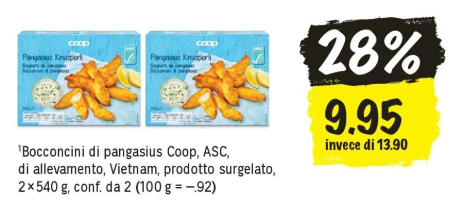 Bocconcini di pangasius Coop