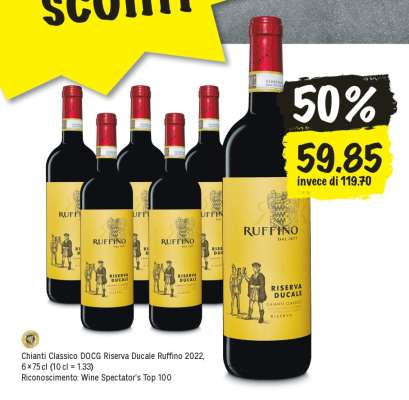 Chianti Classico DOCG Riserva Ducale Ruffino 2022