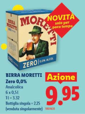 BIRRA MORETTI Zero 0,0%