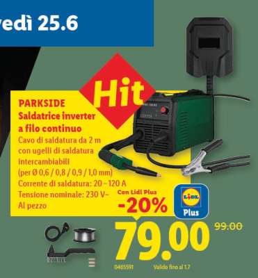 PARKSIDE Saldatrice inverter a filo continuo