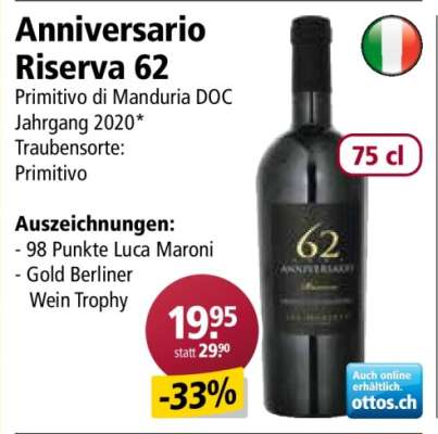 Anniversario Riserva 62