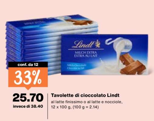 Tavolette di cioccolato Lindt