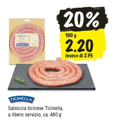 Salsiccia ticinese Ticinella