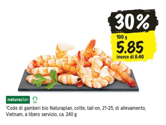 Code di gamberi bio Naturaplan