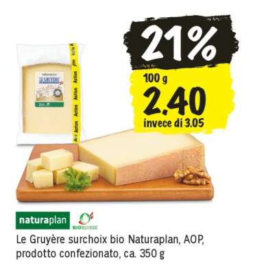 Le Gruyère surchoix bio Naturaplan