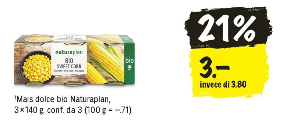 Mais dolce bio Naturaplan