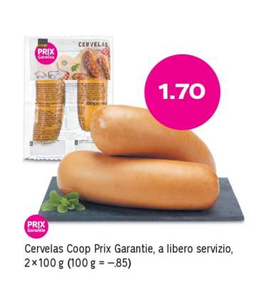 Cervelas Coop Prix Garantie