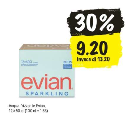 Acqua frizzante Evian