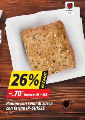 Panino con semi di zucca con farina IP-SUISSE