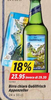 Birra chiara Quöllfrisch Appenzeller