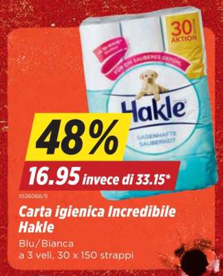 Carta igienica Incredibile Hakle