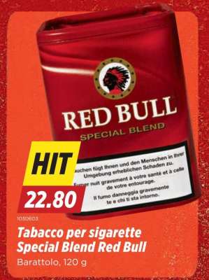 Tabacco per sigarette Special Blend Red Bull
