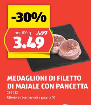 MEDAGLIONI DI FILETTO DI MAIALE CON PANCETTA